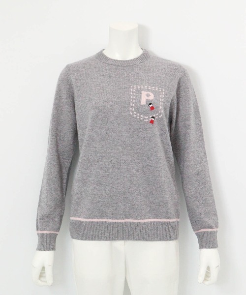 Picone CLUB(ピッコーネクラブ)の「カシミヤ100%ラインニット(ニット/セーター・レディース・ライトグリーン/ベージュ/ブラック/グレー・S/M)」の11枚目の写真