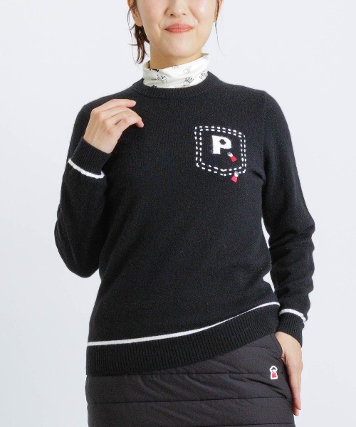 Picone CLUB(ピッコーネクラブ)の「カシミヤ100%ラインニット(ニット/セーター・レディース・ライトグリーン/ベージュ/ブラック/グレー・S/M)」の13枚目の写真
