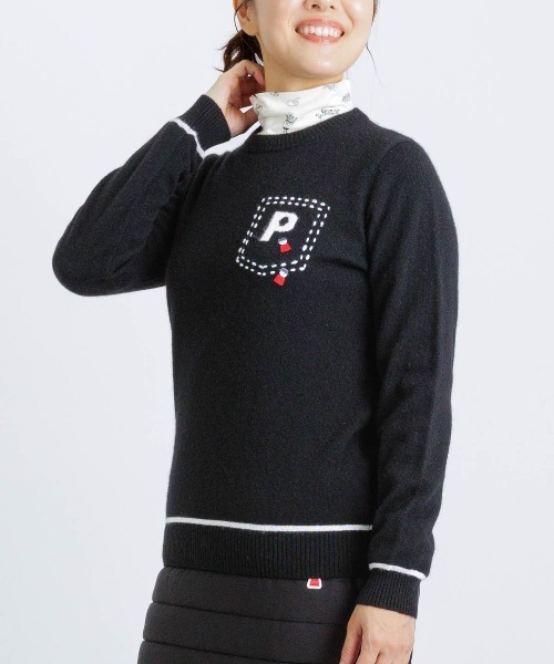 Picone CLUB(ピッコーネクラブ)の「カシミヤ100%ラインニット(ニット/セーター・レディース・ライトグリーン/ベージュ/ブラック/グレー・S/M)」の14枚目の写真