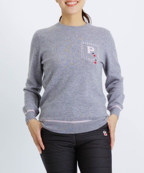 Picone CLUB(ピッコーネクラブ)の「カシミヤ100%ラインニット(ニット/セーター・レディース・ライトグリーン/ベージュ/ブラック/グレー・S/M)」の20枚目の写真