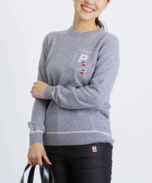 Picone CLUB(ピッコーネクラブ)の「カシミヤ100%ラインニット(ニット/セーター・レディース・ライトグリーン/ベージュ/ブラック/グレー・S/M)」の21枚目の写真