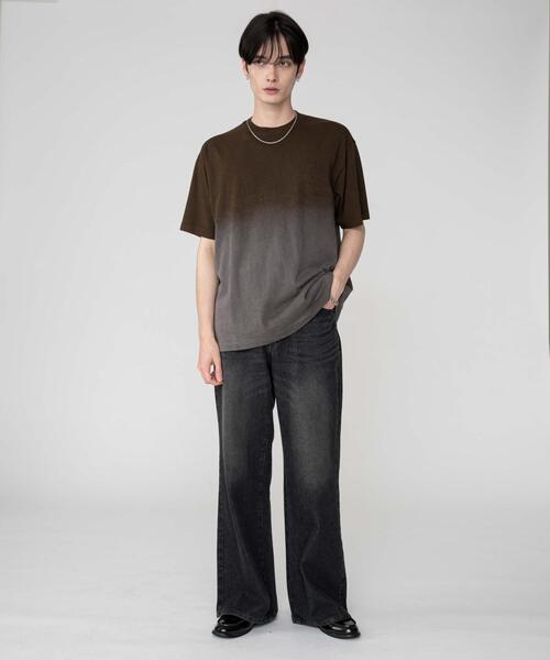 BROWNY（ブラウニー）の「BROWNY/グラデーションワンポイントT（Tシャツ/カットソー・メンズ・グレー系その他/ブラック系その他/ブラウン系その他・MEDIUM/LARGE）」の6枚目の写真