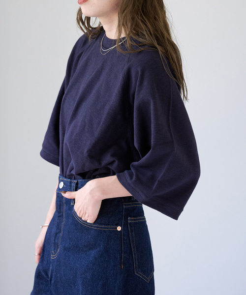 OUTDOOR PRODUCTS（アウトドアプロダクツ）の「スラブストレッチ5SSスウェット（Tシャツ/カットソー・レディース・グレー系その他/ホワイト/ネイビー・FREE）」の3枚目の写真