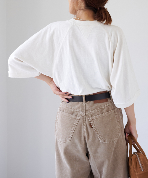 OUTDOOR PRODUCTS（アウトドアプロダクツ）の「スラブストレッチ5SSスウェット（Tシャツ/カットソー・レディース・グレー系その他/ホワイト/ネイビー・FREE）」の8枚目の写真