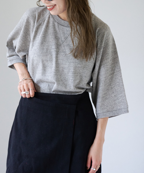 OUTDOOR PRODUCTS（アウトドアプロダクツ）の「スラブストレッチ5SSスウェット（Tシャツ/カットソー・レディース・グレー系その他/ホワイト/ネイビー・FREE）」の13枚目の写真