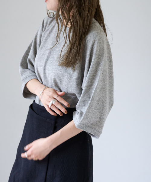 OUTDOOR PRODUCTS（アウトドアプロダクツ）の「スラブストレッチ5SSスウェット（Tシャツ/カットソー・レディース・グレー系その他/ホワイト/ネイビー・FREE）」の14枚目の写真