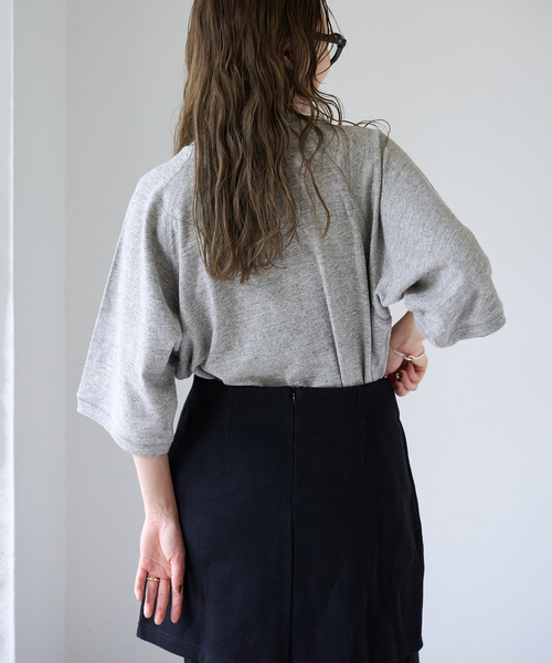 OUTDOOR PRODUCTS（アウトドアプロダクツ）の「スラブストレッチ5SSスウェット（Tシャツ/カットソー・レディース・グレー系その他/ホワイト/ネイビー・FREE）」の15枚目の写真