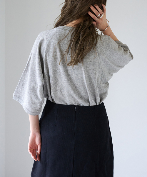 OUTDOOR PRODUCTS（アウトドアプロダクツ）の「スラブストレッチ5SSスウェット（Tシャツ/カットソー・レディース・グレー系その他/ホワイト/ネイビー・FREE）」の16枚目の写真