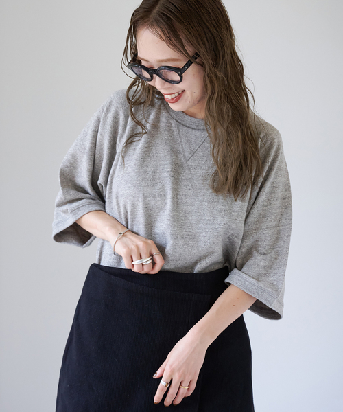 OUTDOOR PRODUCTS（アウトドアプロダクツ）の「スラブストレッチ5SSスウェット（Tシャツ/カットソー・レディース・グレー系その他/ホワイト/ネイビー・FREE）」の19枚目の写真