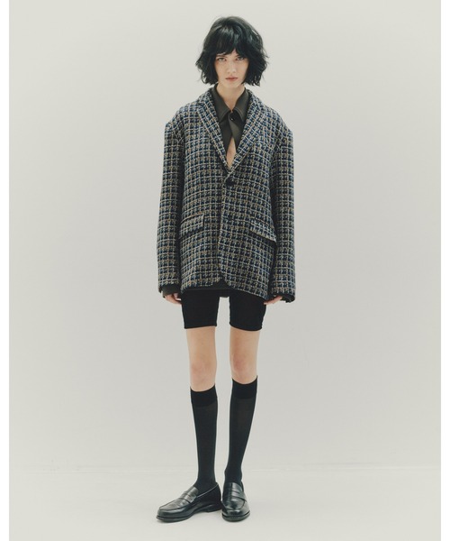 Juha（ユハ）の「SUMMER TWEED TAILORED JACKET（テーラードジャケット・メンズ・ブラック/ネイビー・3/4）」の14枚目の写真