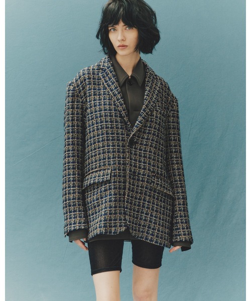 Juha（ユハ）の「SUMMER TWEED TAILORED JACKET（テーラードジャケット・メンズ・ブラック/ネイビー・3/4）」の15枚目の写真