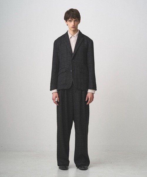Juha（ユハ）の「SUMMER TWEED TAILORED JACKET（テーラードジャケット・メンズ・ブラック/ネイビー・3/4）」の3枚目の写真