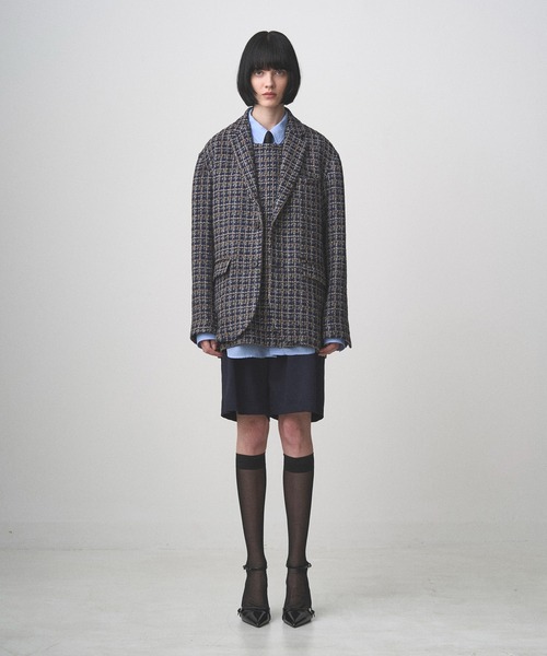 Juha（ユハ）の「SUMMER TWEED TAILORED JACKET（テーラードジャケット・メンズ・ブラック/ネイビー・3/4）」の7枚目の写真