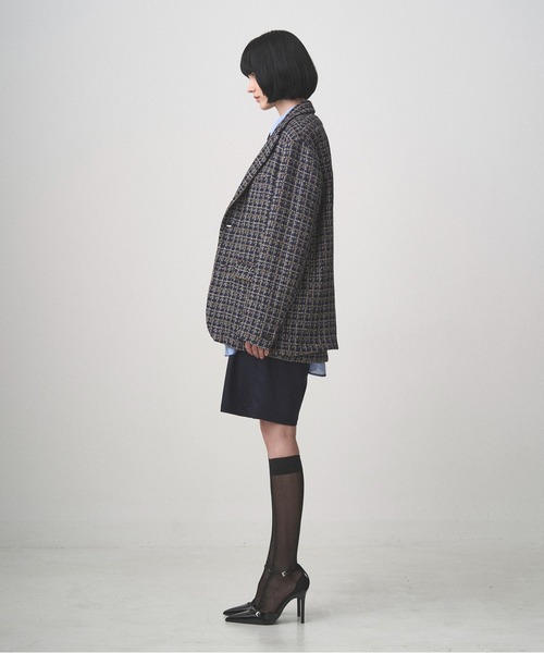 Juha（ユハ）の「SUMMER TWEED TAILORED JACKET（テーラードジャケット・メンズ・ブラック/ネイビー・3/4）」の8枚目の写真