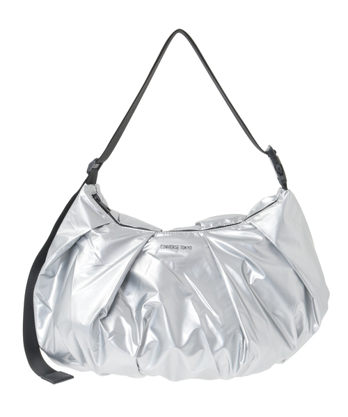 METALLIC GATHERED SHOULDER BAG