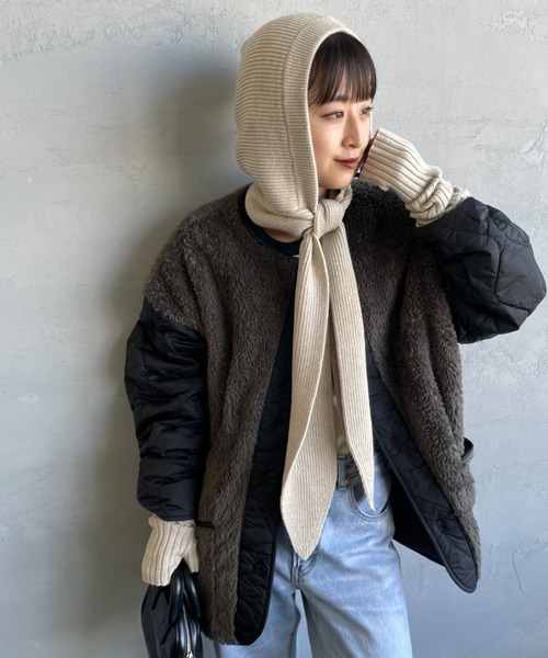 palomawool バラクラバマフラー PALOMA WOOL | COUCOU BALACLAVA / BLUE ウールニットバラクラバ