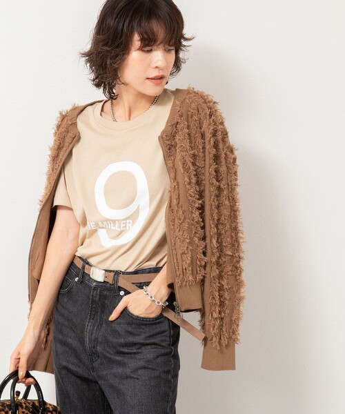 Rie Miller(リエミラー)の「《手洗い可能》カットジャガードジップアップカーディガン(カーディガン/ボレロ・レディース・キャメル/ダークグリーン/ブラック・38)」の9枚目の写真