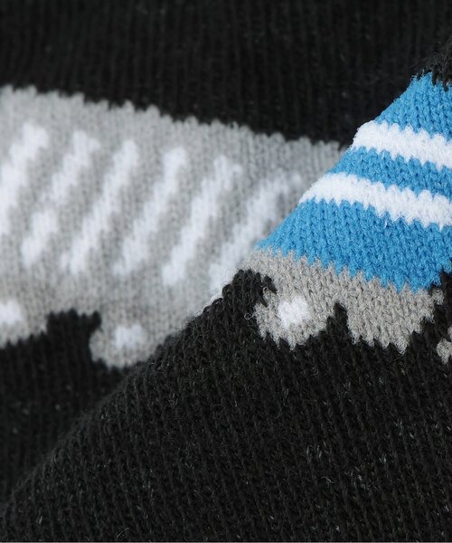 kladskap（クレードスコープ）の「電車クルーソックス（ソックス/靴下・キッズ・ブラック/オフホワイト・11-13cm/S(13-15cm)/M(16-18cm)/L(18-20cm)）」の6枚目の写真