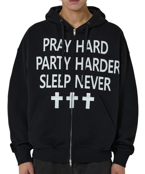 OY/オーワイ』PRAY HARD HOODIE ZIP UP/プレイハードジップアップ