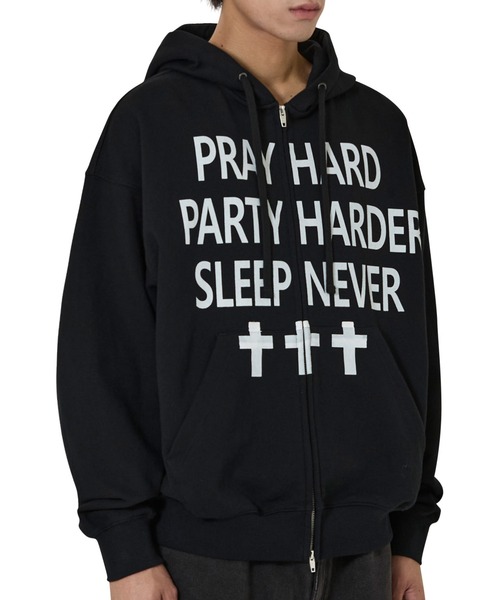 OY(オーワイ)の「『OY/オーワイ』PRAY HARD HOODIE ZIP UP/プレイハードジップアップパーカー(パーカー・レディース・ホワイト/ブラック・M/L)」の22枚目の写真