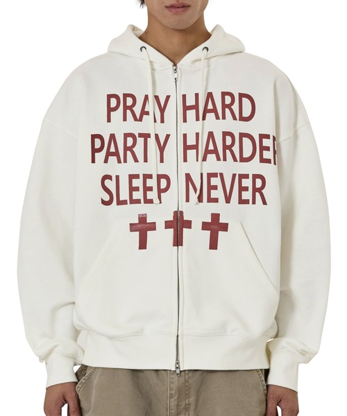 OY/オーワイ』PRAY HARD HOODIE ZIP UP/プレイハードジップアップ