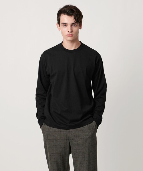 UNITED ARROWS（ユナイテッドアローズ）の「SARROWS オーガニックコットン クルーネック ロングスリーブ Tシャツ（Tシャツ/カットソー・メンズ・ホワイト/ブラック/グレー系・S/M/L/XL）」の9枚目の写真