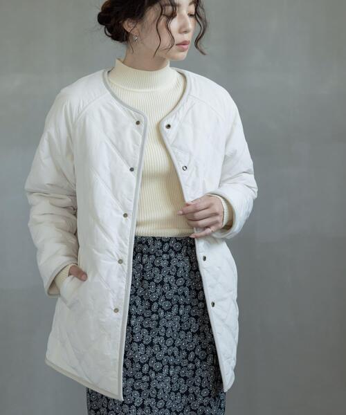 URBAN RESEARCH Sonny Label（アーバンリサーチサニーレーベル）の「リバーシブルボア撥水キルティングコート（その他アウター・レディース・アイボリー/ブラック/ベージュ系その他・FREE）」の2枚目の写真