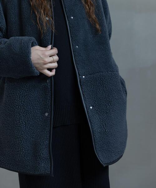 URBAN RESEARCH Sonny Label（アーバンリサーチサニーレーベル）の「リバーシブルボア撥水キルティングコート（その他アウター・レディース・アイボリー/ブラック/ベージュ系その他・FREE）」の19枚目の写真