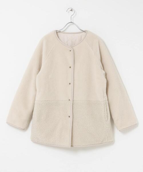 URBAN RESEARCH Sonny Label（アーバンリサーチサニーレーベル）の「リバーシブルボア撥水キルティングコート（その他アウター・レディース・アイボリー/ブラック/ベージュ系その他・FREE）」の5枚目の写真