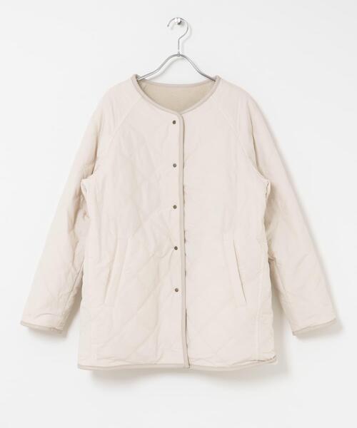 URBAN RESEARCH Sonny Label（アーバンリサーチサニーレーベル）の「リバーシブルボア撥水キルティングコート（その他アウター・レディース・アイボリー/ブラック/ベージュ系その他・FREE）」の4枚目の写真
