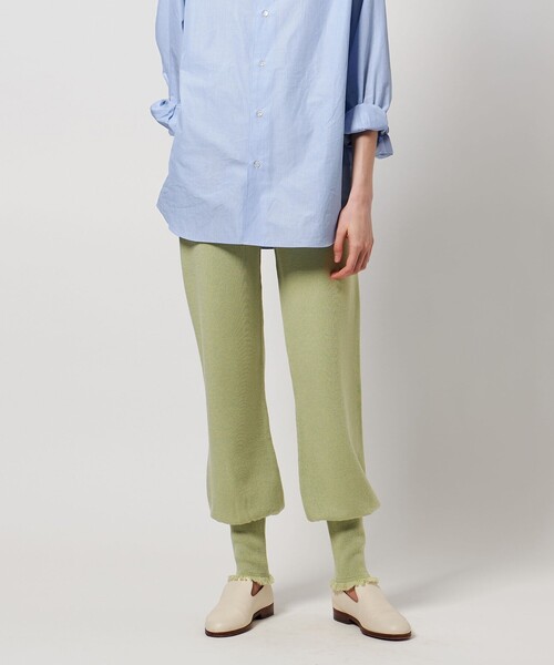 LOEFF（ロエフ）の「＜LOEFF＞9ゲージ フリンジ ソックス パンツ（その他パンツ・レディース・ライム/ネイビー/ベージュ・FREE）」の10枚目の写真