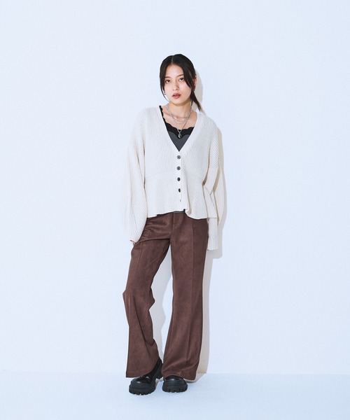 JEANASIS（ジーナシス）の「ヌバックフレアパンツ/581661（その他パンツ・レディース・オフホワイト/ブラック/ブラウン/ネイビー・SMALL/MEDIUM）」の19枚目の写真