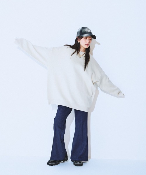 JEANASIS（ジーナシス）の「ヌバックフレアパンツ/581661（その他パンツ・レディース・オフホワイト/ブラック/ブラウン/ネイビー・SMALL/MEDIUM）」の15枚目の写真