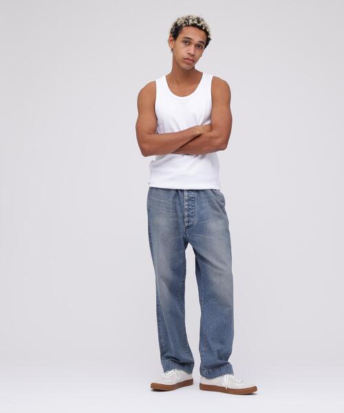 schott（ショット）の「《DAILY/デイリー》RIB TANK TOP/リブ タンクトップ  デイリーウェア（タンクトップ・メンズ・ホワイト・M）」の3枚目の写真