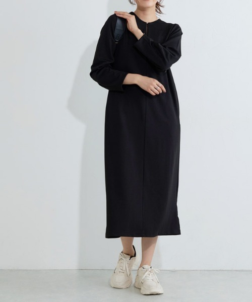 Pierrot(ピエロ)の「2wayキーネックポンチワンピース(ワンピース・レディース・ブラック/ネイビー・PM/M/L)」の17枚目の写真