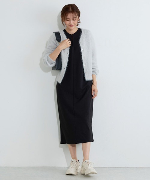 Pierrot(ピエロ)の「2wayキーネックポンチワンピース(ワンピース・レディース・ブラック/ネイビー・PM/M/L)」の18枚目の写真