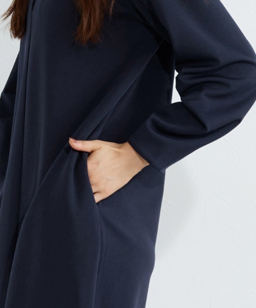 Pierrot(ピエロ)の「2wayキーネックポンチワンピース(ワンピース・レディース・ブラック/ネイビー・PM/M/L)」の21枚目の写真