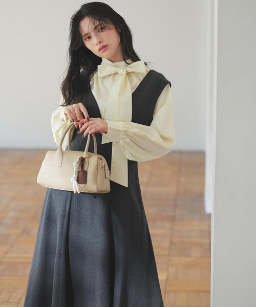 ◇ニュアンスVネックジャンスカ（ジャンパースカート）｜NATURAL