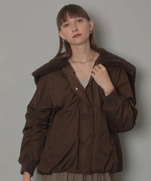 CADUNE（カデュネ）の「ノーカラーポケットコート（ダウン