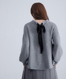 andmary ローラーリボントップス グレー 完売品 オンライン ストアレディース - andmary ローラリボントップス