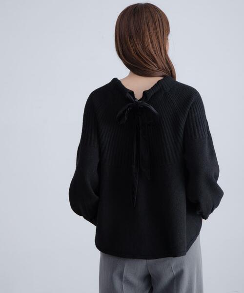 セール】『WEB限定』バックリボンもちもちニット（ニット/セーター