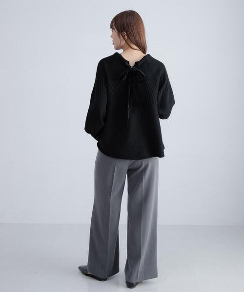 セール】『WEB限定』バックリボンもちもちニット（ニット/セーター