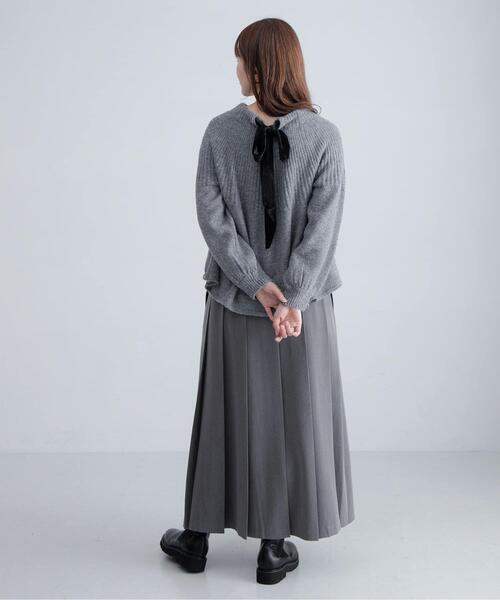 セール】『WEB限定』バックリボンもちもちニット（ニット/セーター