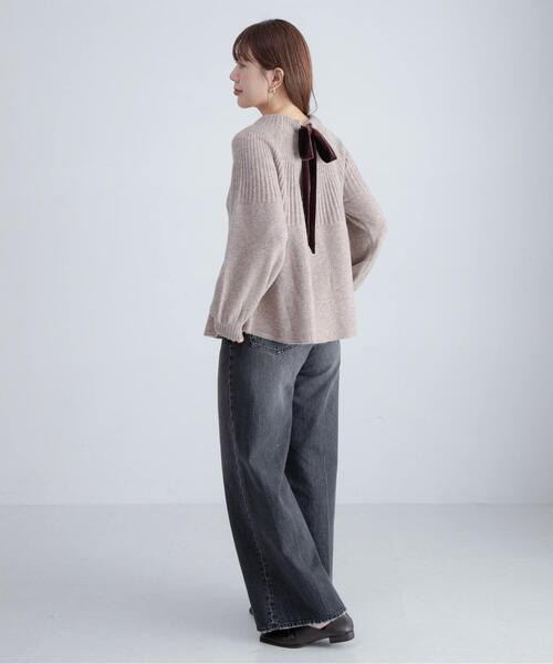 セール】『WEB限定』バックリボンもちもちニット（ニット/セーター