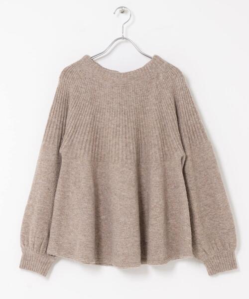 URBAN RESEARCH Sonny Label(アーバンリサーチサニーレーベル)の「『WEB限定』バックリボンもちもちニット(ニット/セーター・レディース・ベージュ/ブラック/グレー・FREE)」の9枚目の写真