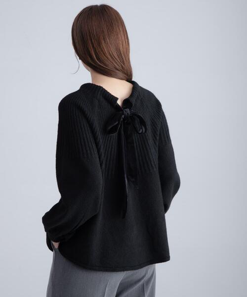 セール】『WEB限定』バックリボンもちもちニット（ニット/セーター