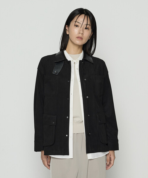 K.T KIYOKO TAKASE（キヨコタカセ）の「ストレッチスエード調 ブルゾン（その他アウター・レディース・モカ/ブラック・9号）」の5枚目の写真