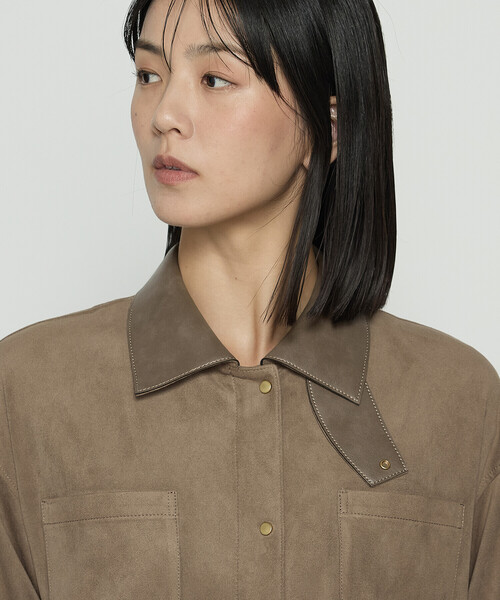 K.T KIYOKO TAKASE（キヨコタカセ）の「ストレッチスエード調 ブルゾン（その他アウター・レディース・モカ/ブラック・9号）」の15枚目の写真