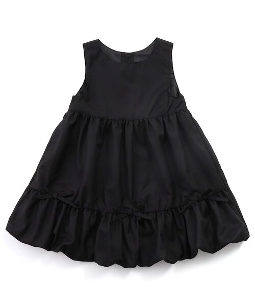 Seraph（セラフ）の「【ジュニア対応】リボン付きバルーンジャンスカ（ジャンパースカート・キッズ・ブラック/ピンク・80/90/100/110/120/130/140）」の4枚目の写真