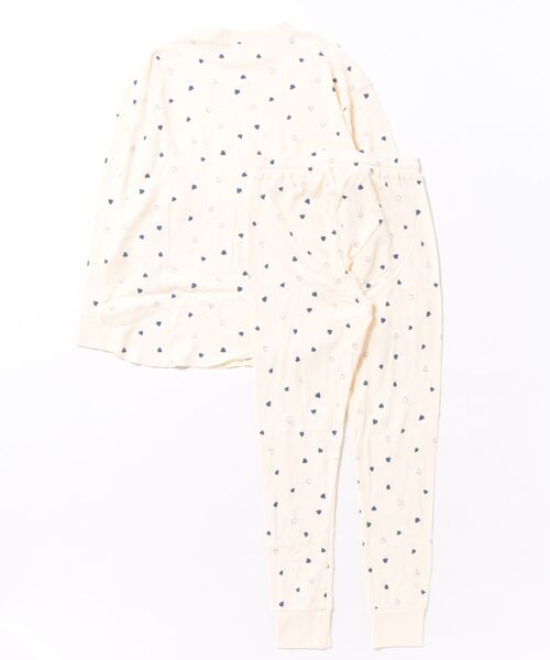 FRUIT OF THE LOOM（フルーツオブザルーム）の「ハート２ワッフルルーム長袖上下 / 長袖上下２点セット / ブランドロゴ総柄 / ワンマイルウェア（その他ルームウェア・レディース・ネイビー/レッド・M）」の21枚目の写真